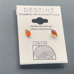 Destine Swavorski Crystal Stud Earrings By Crystallite